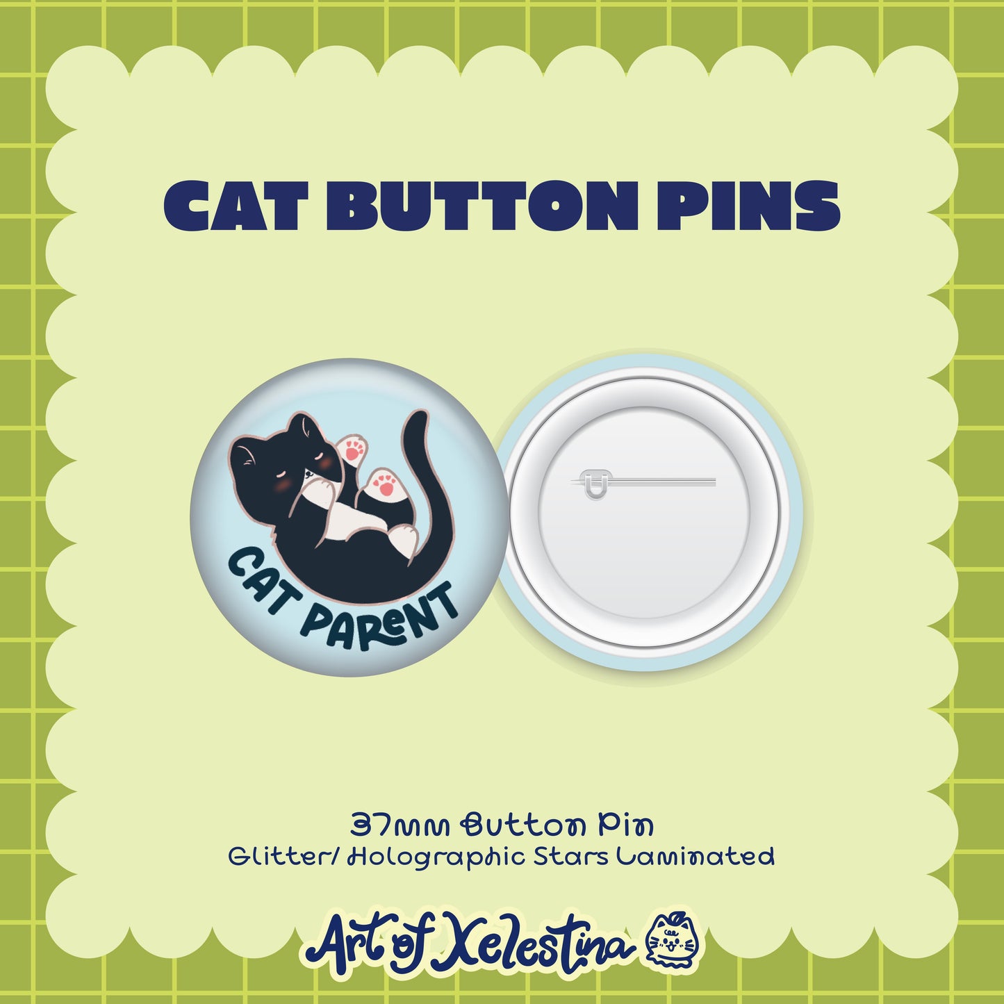 Cat Button Pins