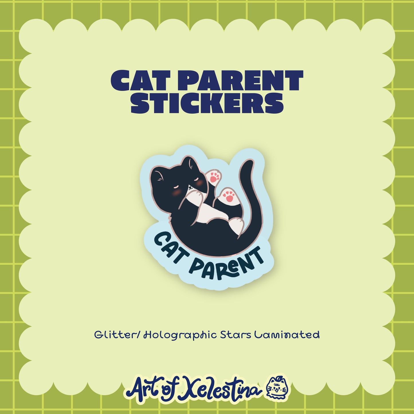 Waterproof Cat Parents Vinyl Stickers