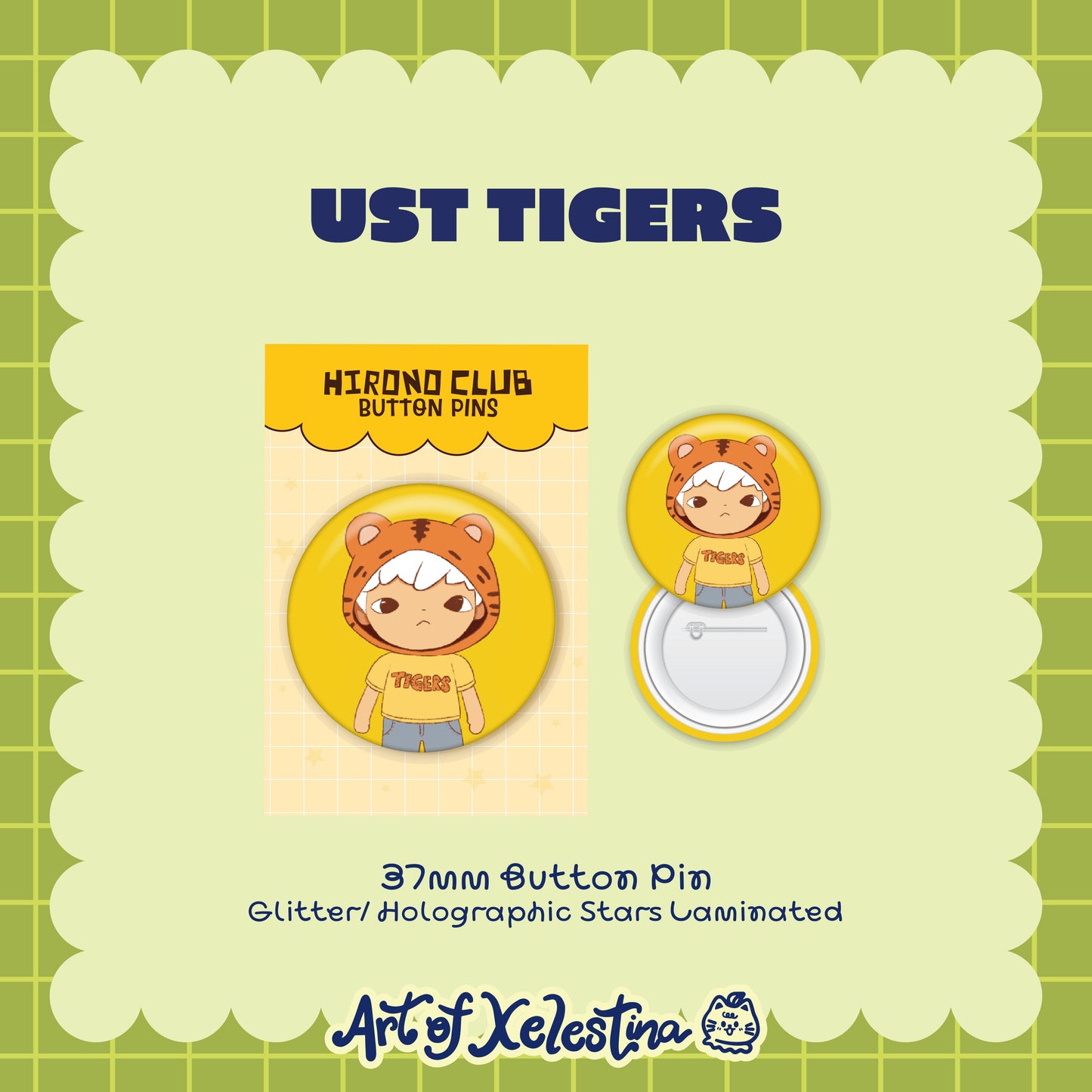 Hirono Inspired University Button Pins