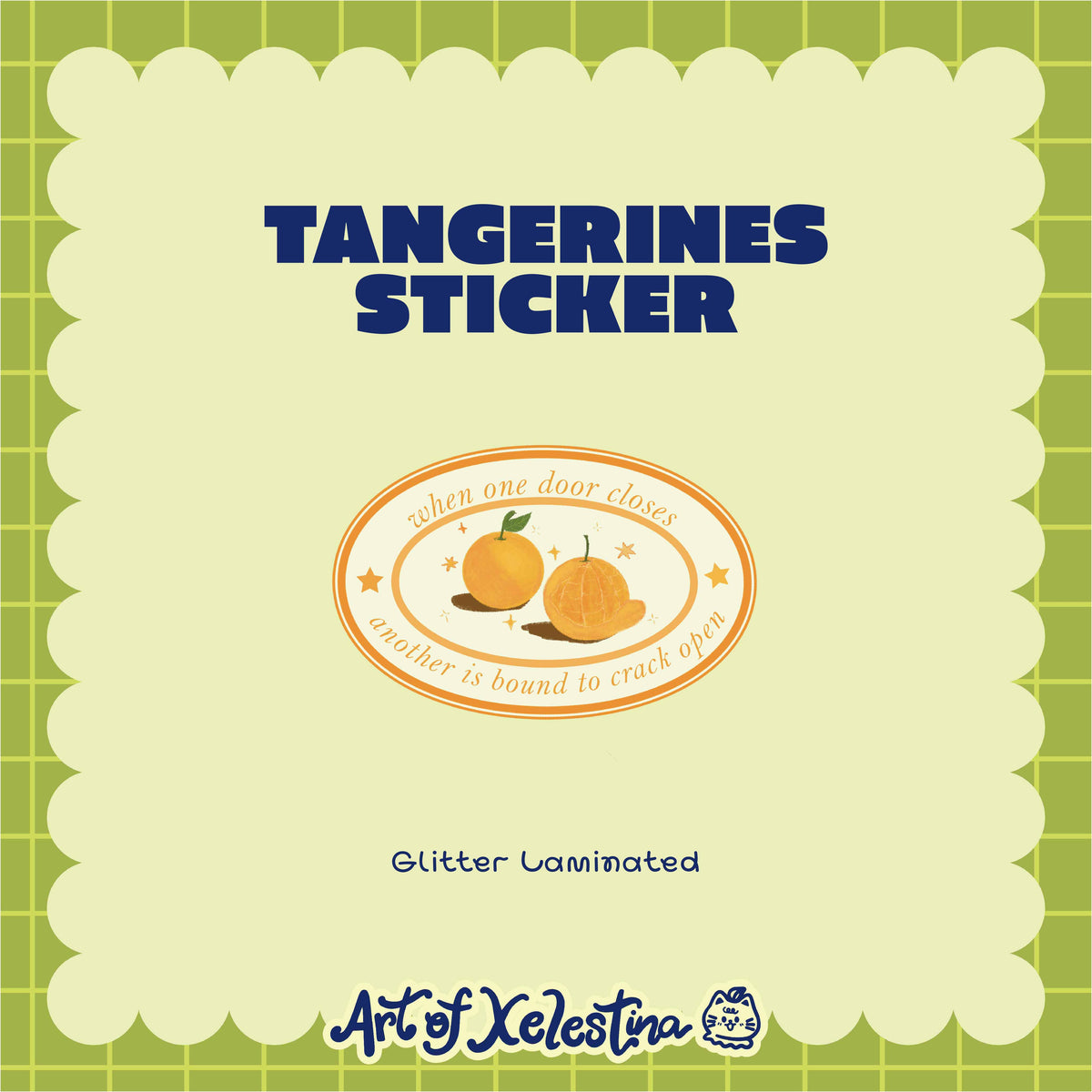 Tangerines Waterproof Vinyl Stickers