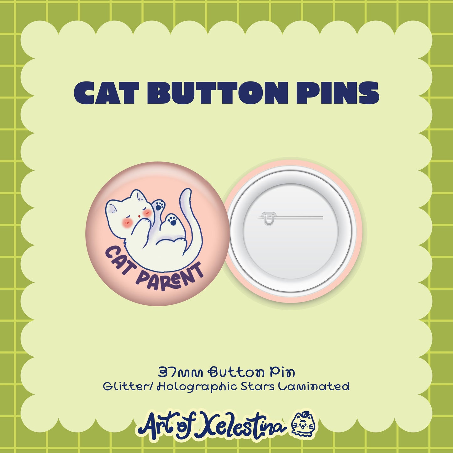 Cat Button Pins