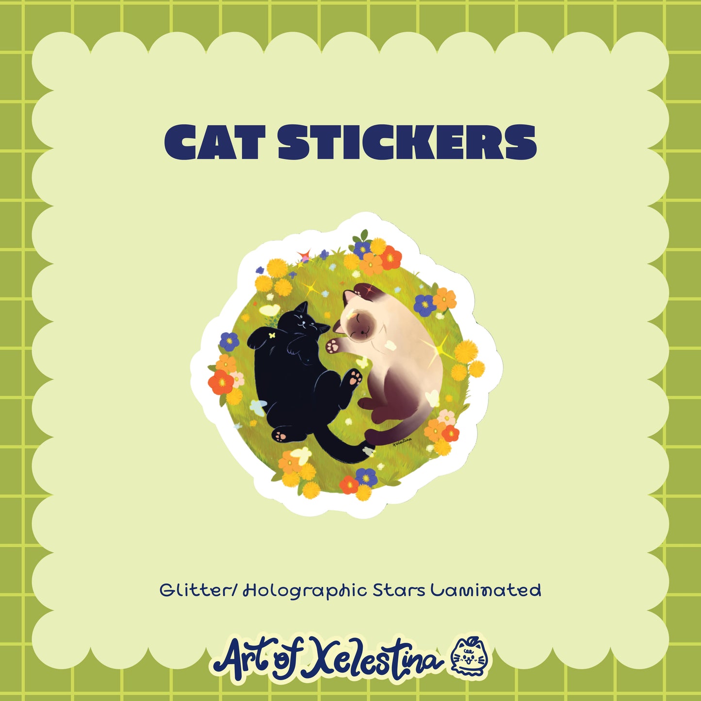Waterproof Cat Vinyl Stickers